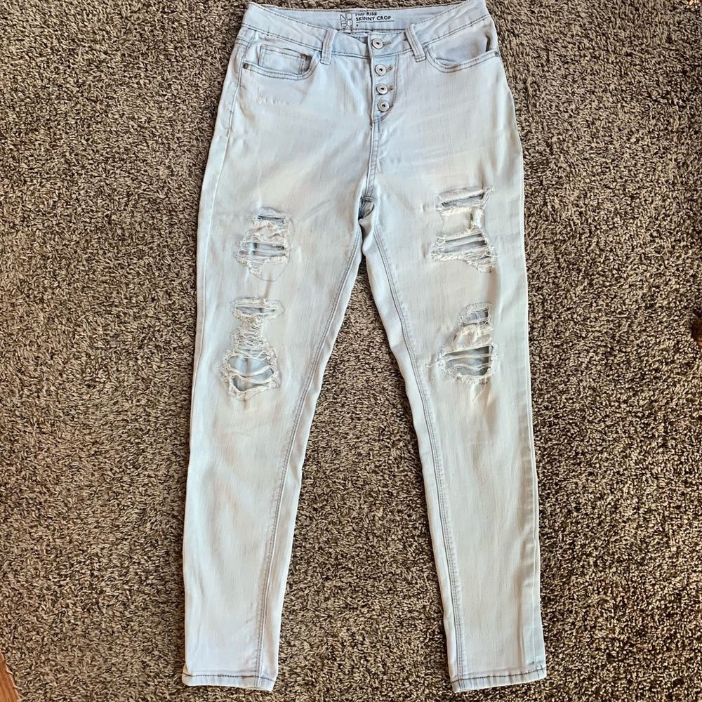 Skinny crop/ankle jeans mid rise
